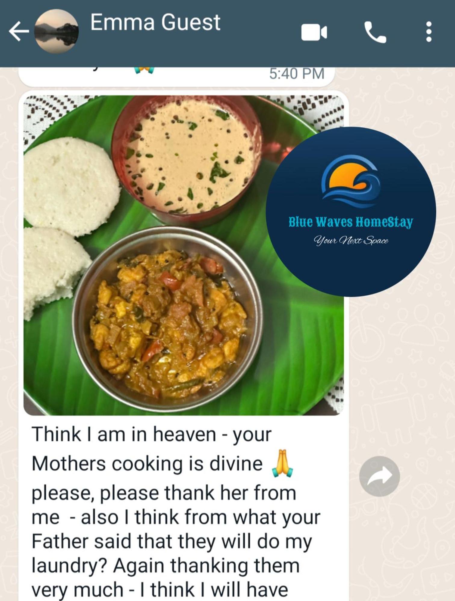Blue Waves Homestay ปอนดิเชอรี ภายนอก รูปภาพ